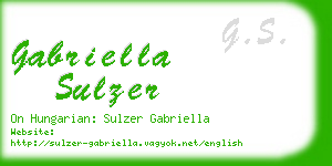 gabriella sulzer business card